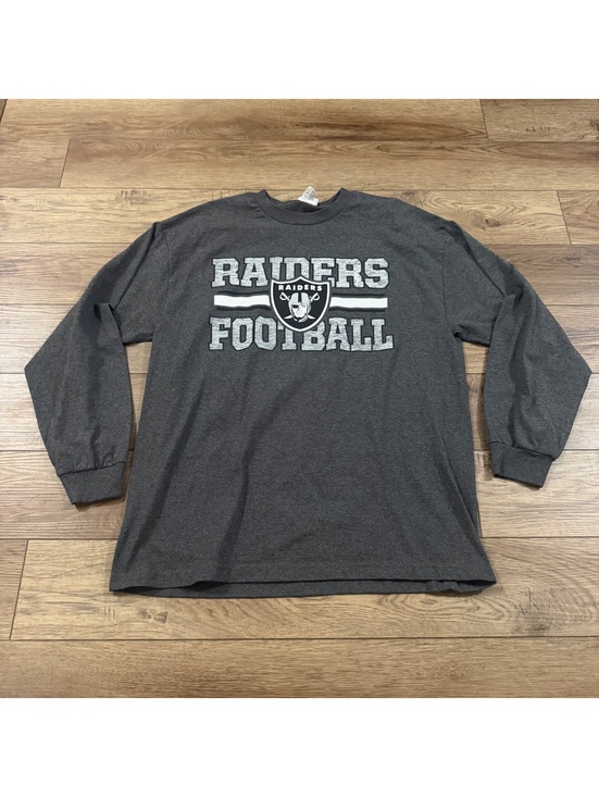 NFL Other - Vtg NFL Raiders Football Long Sleeve Y2K T-Shirt XL
